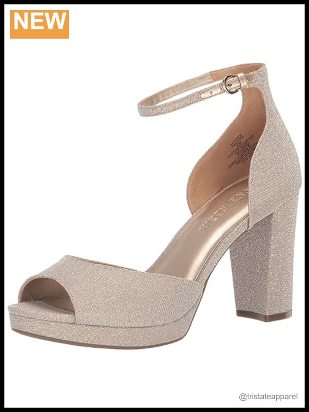Anne Klein Vixen Platform Sandals Ankle Strap Open Toe Comfort